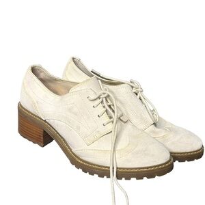 Michael Kors Cream Lace-Up Oxford Flats